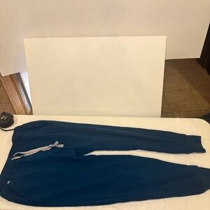 Figs Scrub Pants Size S Blue High Waisted Zamora Joggers Technical Collection